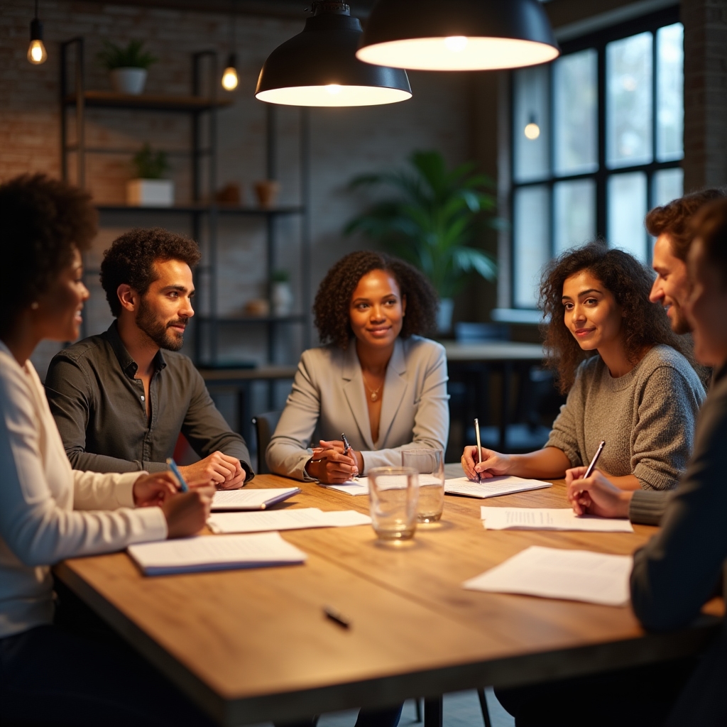 Gruppe von Kursteilnehmern in einem interaktiven Workshop